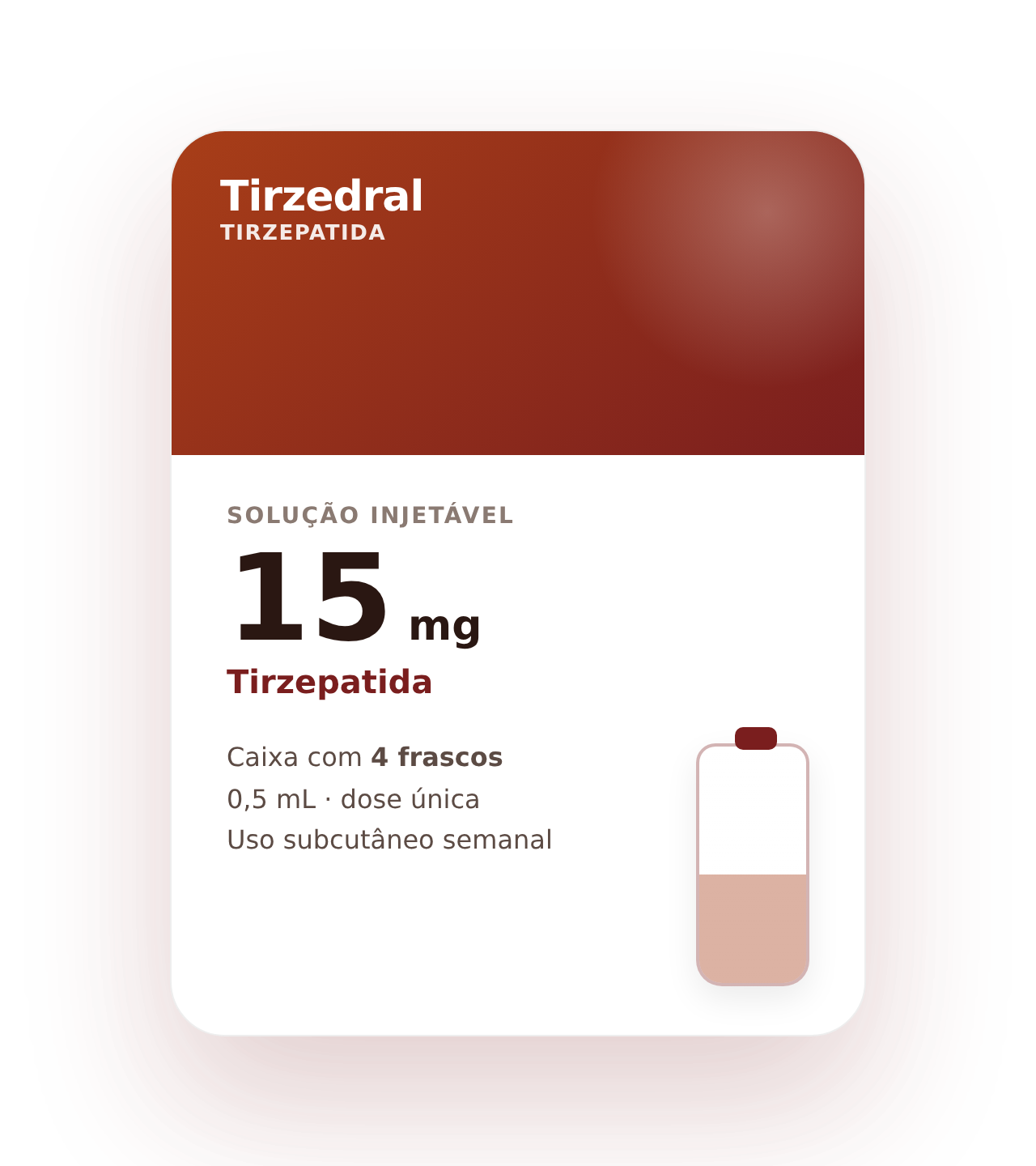 Tirzedral 15 mg — Tirzepatida injetável